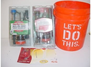2 Toilet Repair Kits In Bucket  (143)