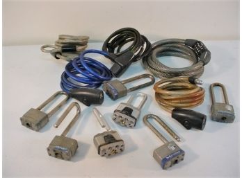 5 Cable Locks, 7 Padlock (no Keys)     (149)