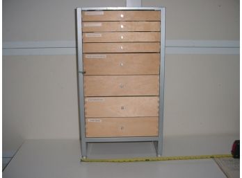 Eight Drawer Craft Supplies Chest, 27'H/ 14'W, With Contents   (116)