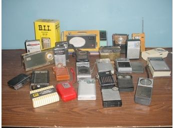 Group Of 26 Old Transistor Hand Held Radios   (236)