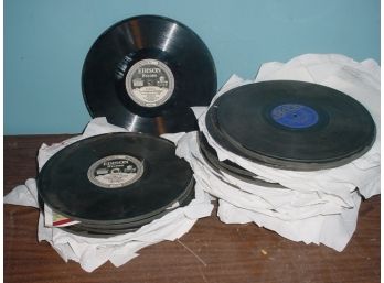 19 Old Thick Edison Records Plus A Few 78rpm Records  (247)