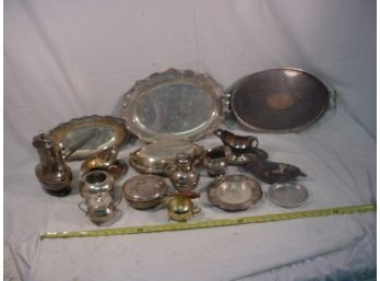 Box Of Silverplate And One Aluminum Plate   (128)