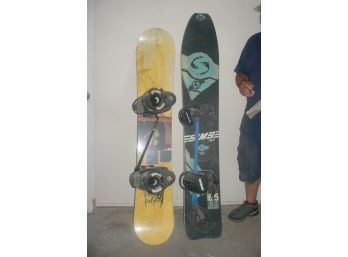 Burton Snowboard, 58'H, With Pair Size 8 Boots, Sims 1625 Free Style Snowboard, 63'H  (267)