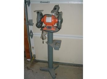 Stand Up Lighted 8' Bench Grinder On Floor Stand,Central Machinery  (13)