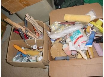 Paint Supplies, New & Used Rollers And Brushes, Tools, Stirrers  (86)