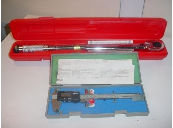 Pittsburgh Torque Wrench (new In Box) And Mitutoyo Digimatic Caliper (new In Box)  (212)