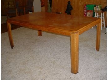 Oak Square Dining Room Table W/2 Leaves  (123)