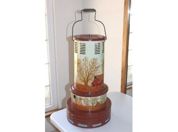 Vintage Country Decor Lighted Hand Painted Heater  (87)