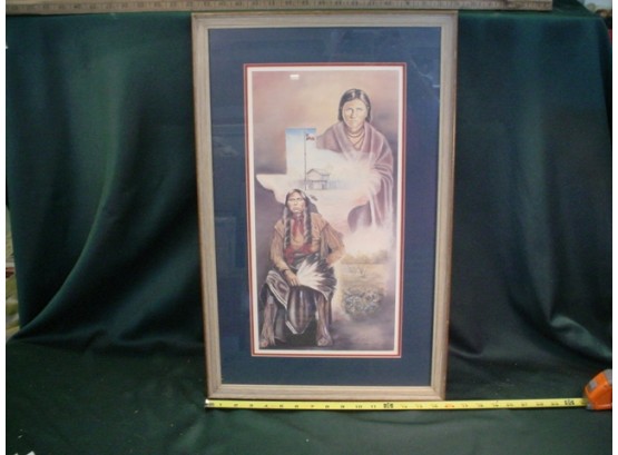 Framed Print Of Native American (1072)