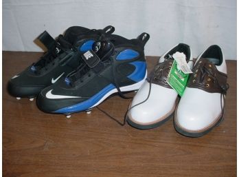 Dunlop Golf Shoes Size 10 1/2, Nike Football Shoes Size 11  (187)