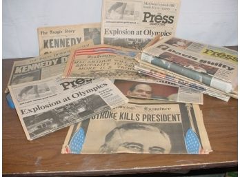 Box Lot Of Old Newspapers, '43, '45,'63, '89, '96    (240)
