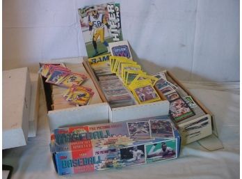 4 Boxes Baseball & Football Cards '83, '84, '85, '90 ,'91   (61)
