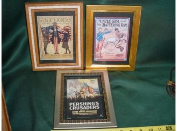 4 Framed WWII Prints, 6'x 8'  (140)