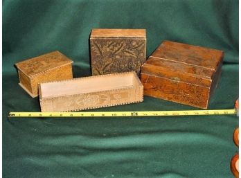 4 Pyrographic Boxes  (2)