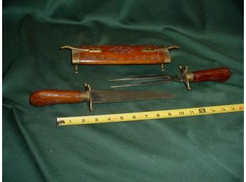 Knife & Fork In Wood Case  (11)
