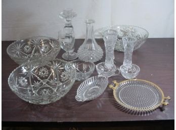 Bowls, Vases, Plate, Decanter Candlestick, More  (143)