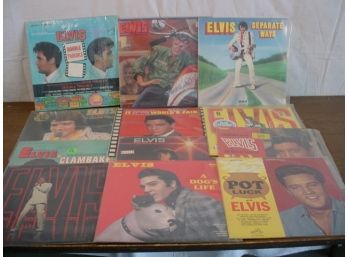 12 Elvis 33 1/3 RPM Vinyl Records