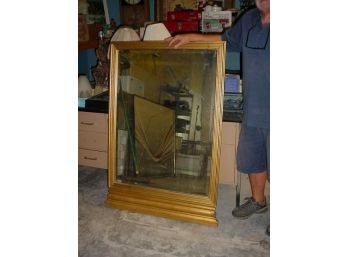 Large Oak Framed Beveled Mirror, 34'x 50'  (194)