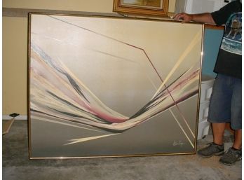 Large Painting On Canvas,by Stephen Kaye, 5'x4'   (126)