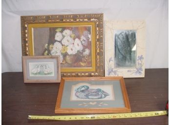 4 Framed Pictures & Mirror  (215)