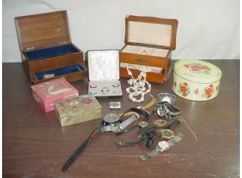 Jewelry Boxes, Tin Of Watches  (245)