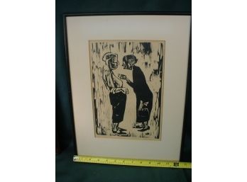 Framed Print By Betty Kielson, 'the Visitors', 1964, 12'x 17'   (34)