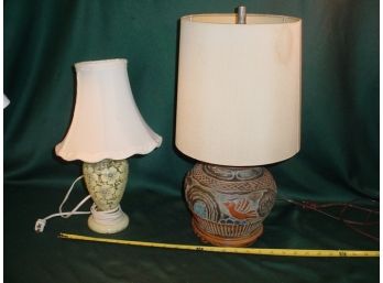 2 Table Lamps, 19'H & 15'H   (24)