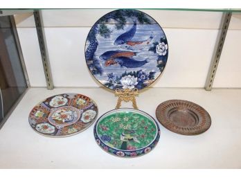 Koi Platter, Plate, Brass Dish, Easel, Bowl  (108)