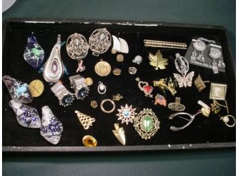 Assorted Pins, Pendants, Clips, More  (76)