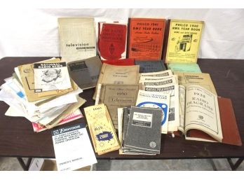 Box Of Radio And TV Manuals From The '40's And 50's & More   (16)