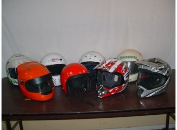 8 Motorcycle Helmets  (140)