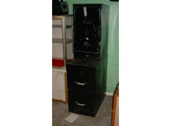 Two 2 Drawer Metal File Cabinets  (263)
