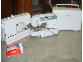 3 Portable Sewing Machines, Brothers, Elna, Memory Craft- Janome   (75)