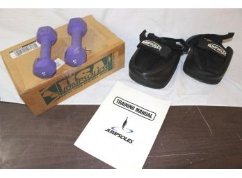 'Jumpsoles' Exercise Shoes & 5 Pound Weights  (48)