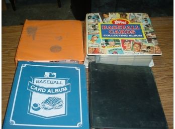 Group Of 4 Sleeved Baseball Card Albums, Ca. 1980-1990   (71)
