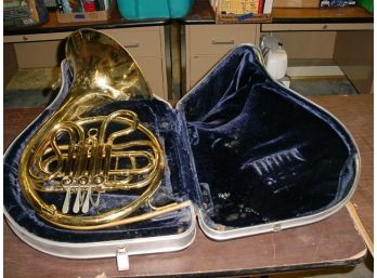 French Horn In Case, No Mouth Piece  (103)