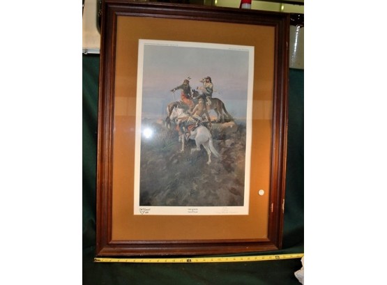 Framed Print,'the Scouts' - Charles M. Russel, 1978 Favell Museum,  24'x 33'   (106)