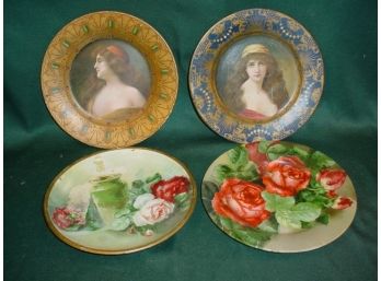 4 Old Tin Beer Advertising Portrait  Plates  (125)