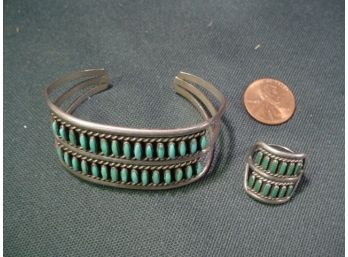 Tourquoise & Silver Bracelet & Ring  (21)