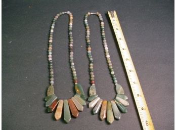 2 Stone & Bead Necklaces  (174)