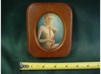 Miniature Oil Painting, Joan Willies RMS, 'Classic Nude', 4'x 5'   (117)