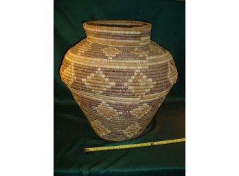 Huge Coiled Pima/Papago Basket, 20'H  (99)