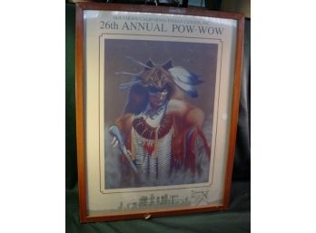 Framed Poster, 1994 Pow Wow, 19'x 25'  (10)