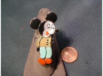 Sterling Mickey Mouse Figural Ring Signed Carol Kee  (22)