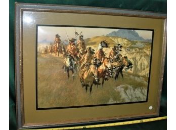 Framed Print Of Hunting Party, 29'x 22'   (104)