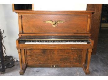 Antique Behr Bros & Co (new York) Quarter Sawn Oak Upright Piano   (75)