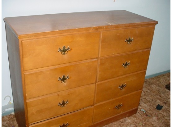 Maple 8 Drawer Dresser, 42'x 16'x 35' High (one Of 3 Matching Pieces)    (140)