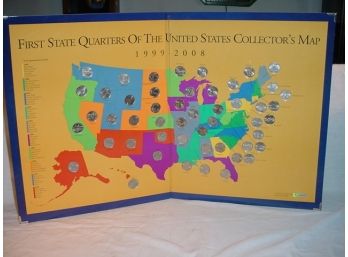 State Quarter Collector's Map  - Full Of Quarters(151)