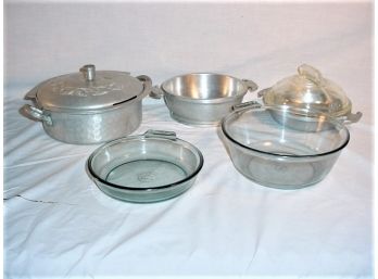 Guardianware, Aluminum Covered Pan, Pyrex Bowls  (65)