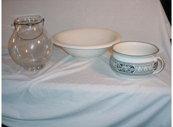 Chamber Pot, Glass Jar, Knowles Bowl  (42)
